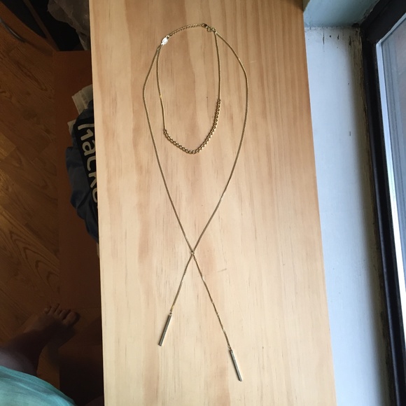 a.v. max Jewelry - a.v. max Gold Mock Lariat Necklace